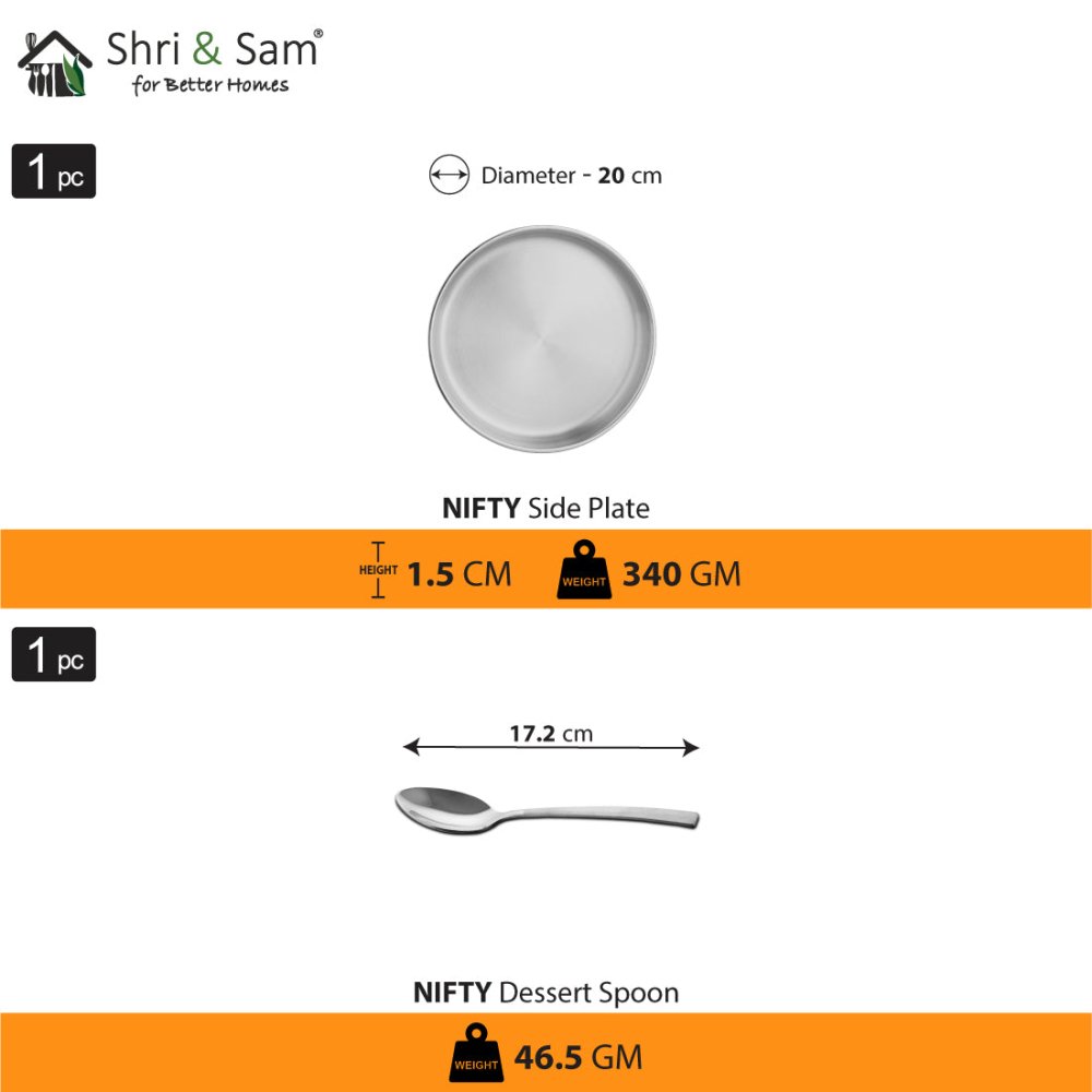Stainless Steel Small Thali Set (1 Person) Nifty