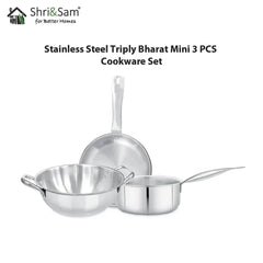 Stainless Steel Triply Bharat Mini 3 PCS Cookware Set