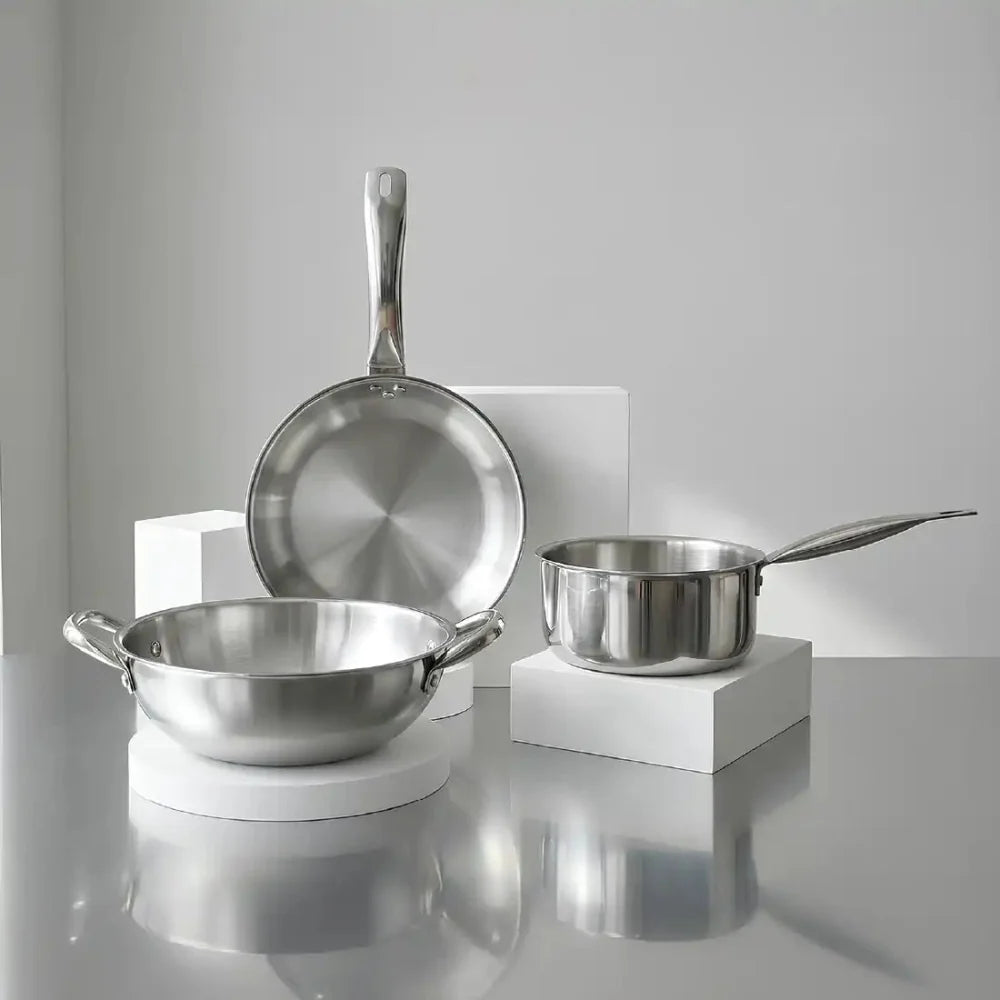 Stainless Steel Triply Bharat Mini 3 PCS Cookware Set