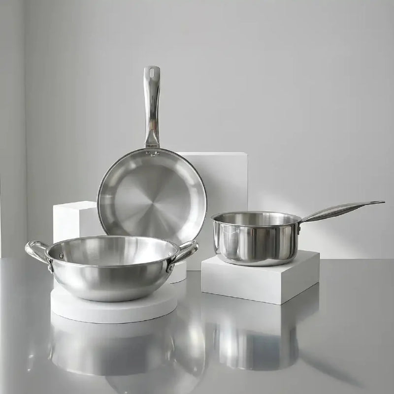 Stainless Steel Triply Bharat Mini 3 PCS Cookware Set