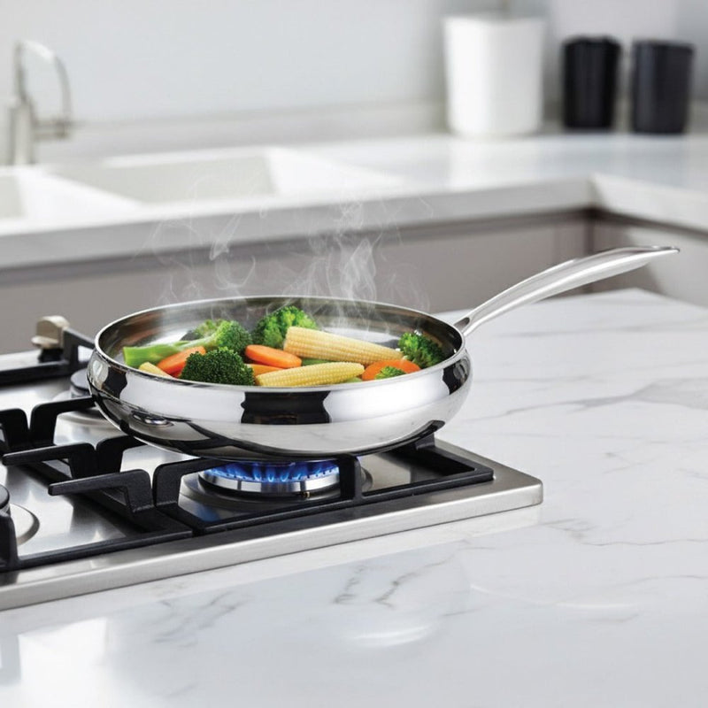Stainless Steel Triply Bharat Tossing Fry Pan