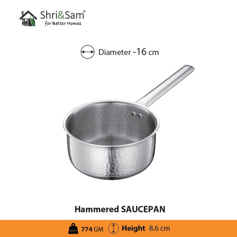 Stainless Steel Triply Hammered Cookware Set of 3 PCS