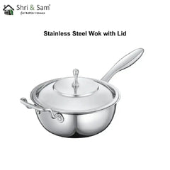 Stainless Steel WOK with Lid