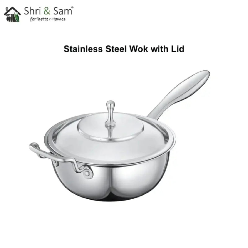 Stainless Steel WOK with Lid