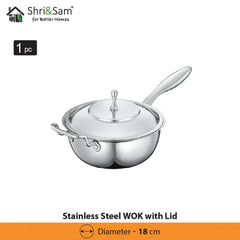 Stainless Steel WOK with Lid
