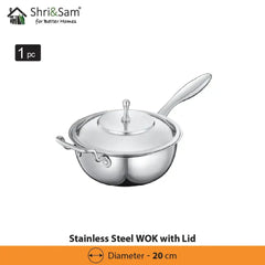 Stainless Steel WOK with Lid