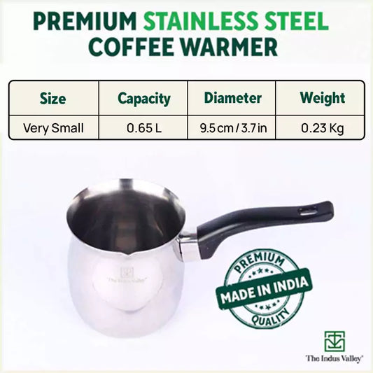 Stainless Steel Coffee/Tea/Milk Warmer, Premium Quality, 100% Toxin-free, 650 ml