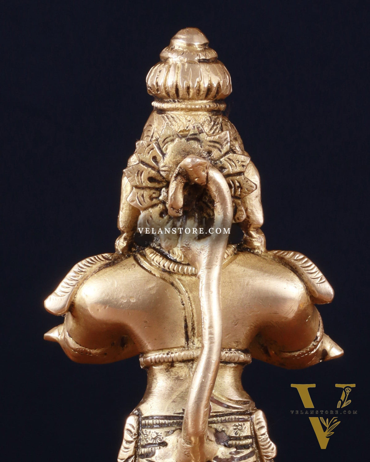 Standing Brass Lord Hanuman in Namaste Anjali Mudra – 9 Inch