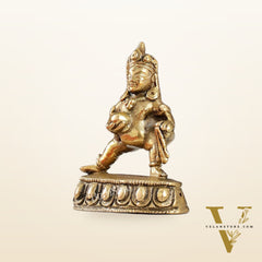 Standing Kubera Brass Idol | Wealth God | 3" Height