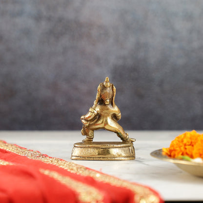 Standing Kubera Brass Idol | Wealth God | 3" Height