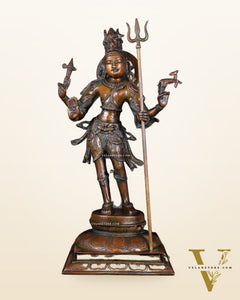 Standing Shiva brass statue 21 inch