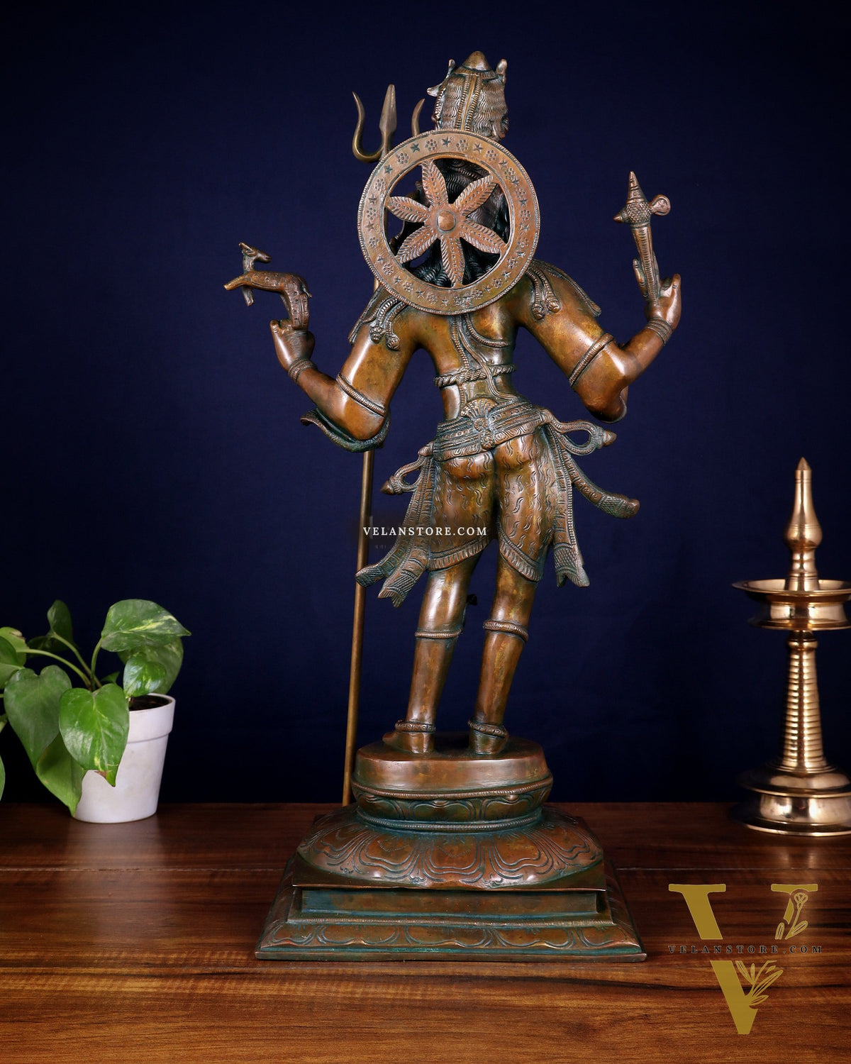 Standing Shiva brass statue 21 inch