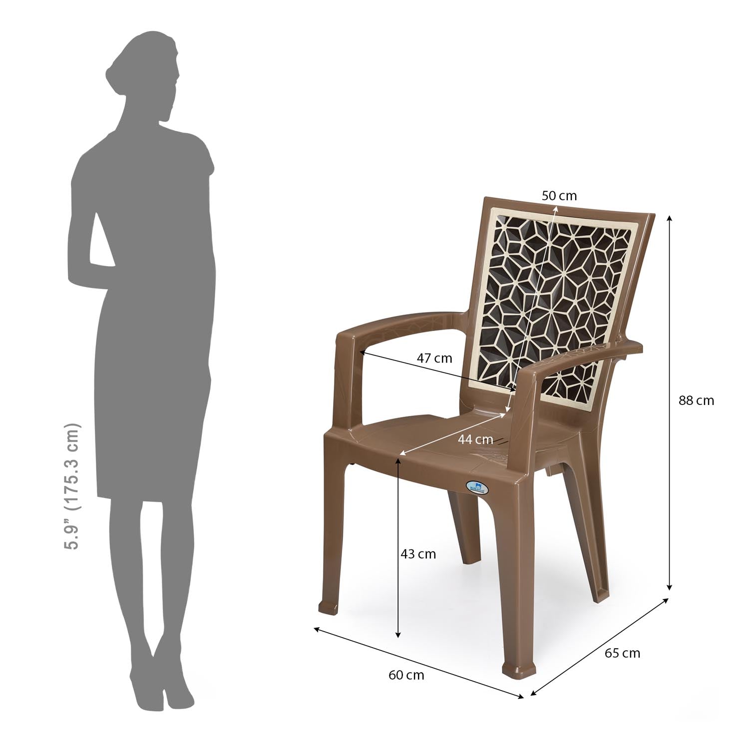 Nilkamal Startrek Plastic Arm Chair