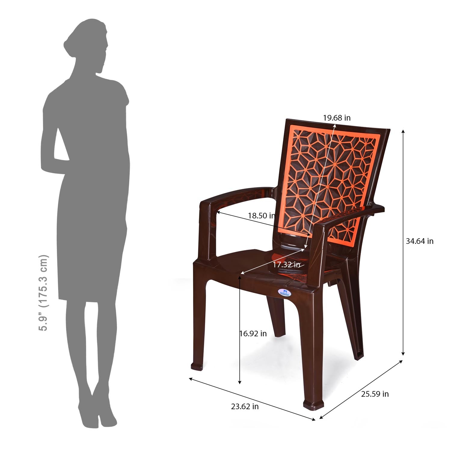 Nilkamal Startrek Plastic Arm Chair