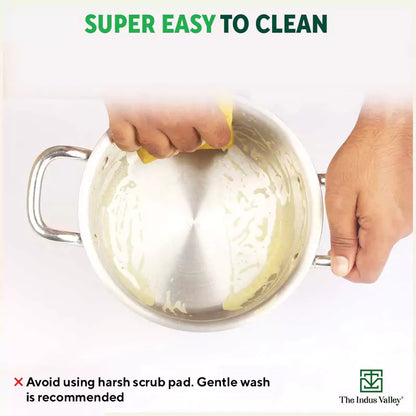 Tri-Steel Premium Stainless Steel Casserole/ Saucepot with Steel Lid, Tri-ply (3 Layer) Induction Bottom, 1.9L, Blue