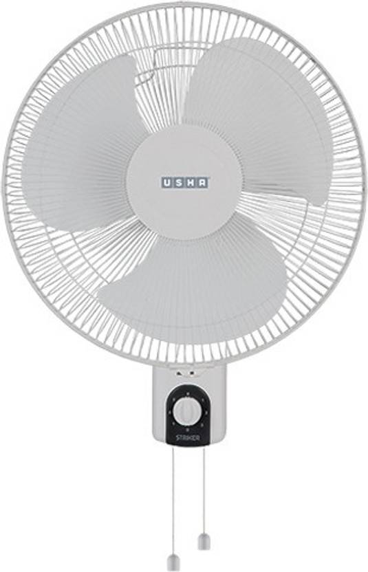 Usha Striker Hi-Speed 400 mm 3 Blades Wall Fan (White)-1