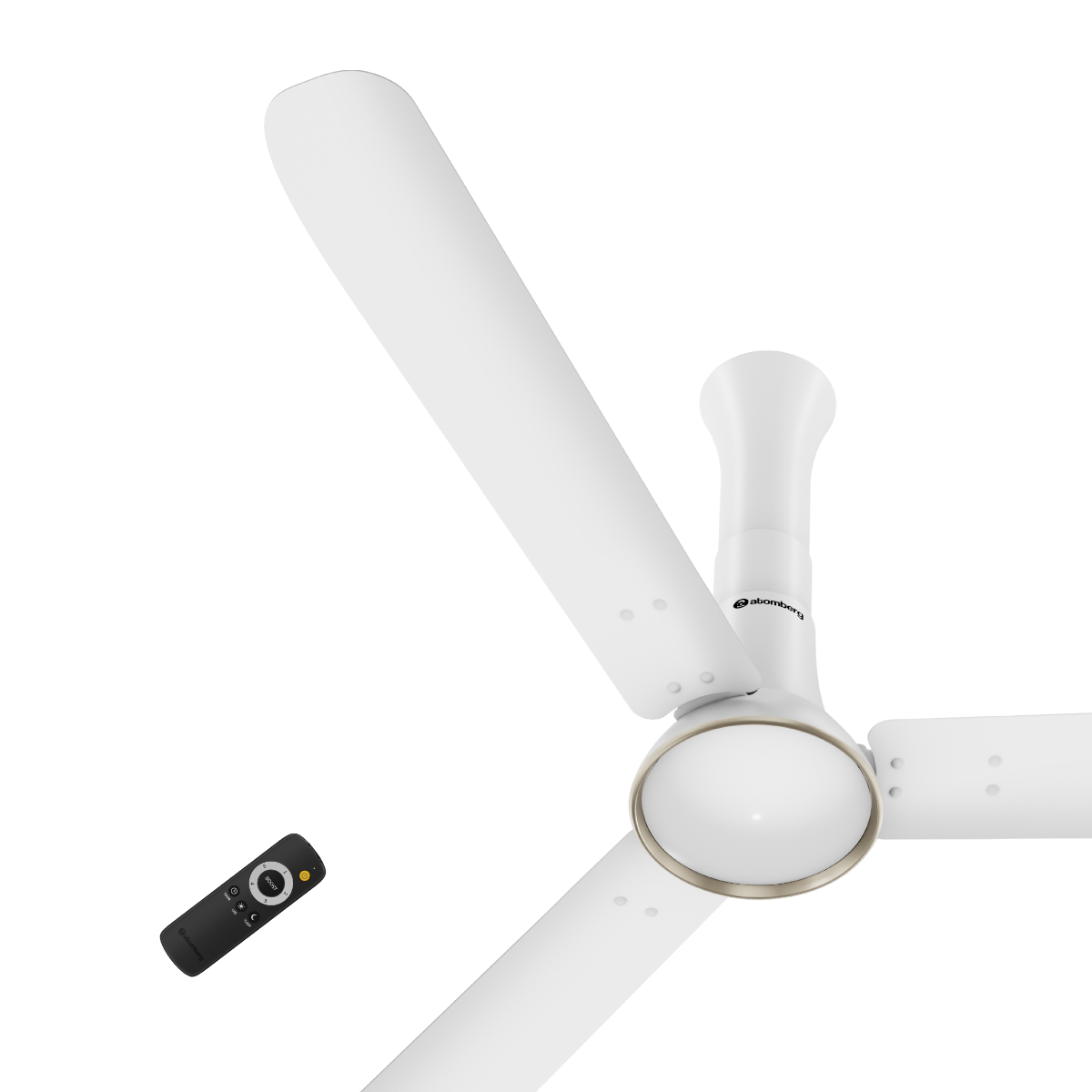atomberg Studio Ventra 1250mm BLDC Ceiling Fan with Remote | BEE 5-Star | Advance Air+ Technology | 250 CMM Air Delivery | LED Indicator | Low Noise | 5 Year Warranty (Snow White)