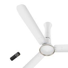 atomberg Studio Ventra 1250mm BLDC Ceiling Fan with Remote | BEE 5-Star | Advance Air+ Technology | 250 CMM Air Delivery | LED Indicator | Low Noise | 5 Year Warranty (Snow White)