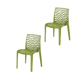 Supreme Web Plastic Chair (Mehandi Green, Set of 2)-1