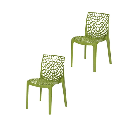 சுப்ரீம் வலை பிளாஸ்டிக் நாற்காலி (மெஹந்தி கிரீன், 2 தொகுப்பு) 