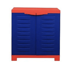 Supreme Fusion 1 Plastic Cupboard (Finish Color - Blue and Red)-1