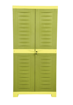 Supreme Fusion 02 Multipurpose Plastic Cupboard,Mehendi Green/Lemon Yellow-1