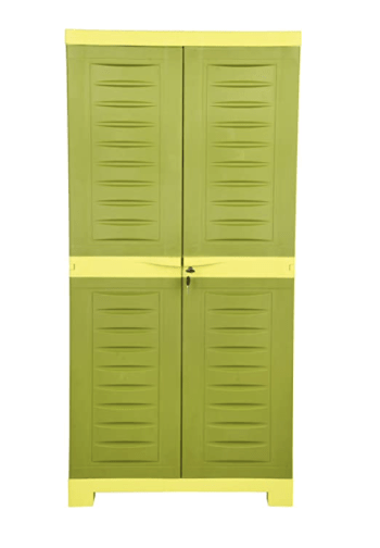 சுப்ரீம் ஃப்யூஷன் 02 பல்நோக்கு பிளாஸ்டிக் அலமாரி, மெஹந்தி பச்சை/எலுமிச்சை மஞ்சள் 