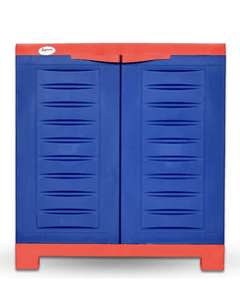 Supreme Fusion Plastic Shoe Rack for Home (Small Size, Coke Red &amp; Blue)-1