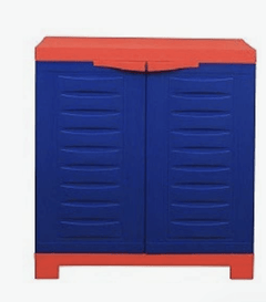 Supreme Fusion 1 Plastic Cupboard (Finish Color - Blue and Red)-1