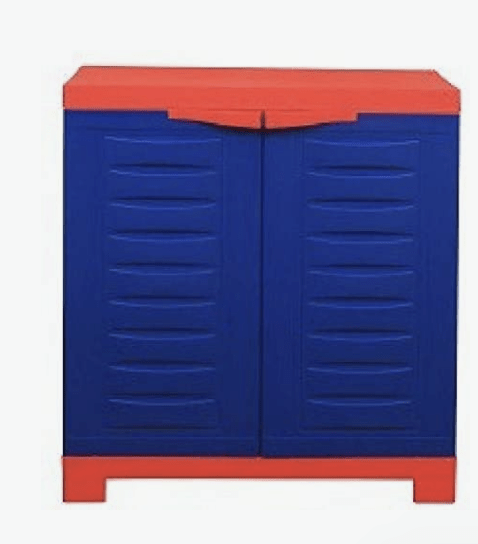 Supreme Fusion 1 Plastic Cupboard (Finish Color - Blue and Red)