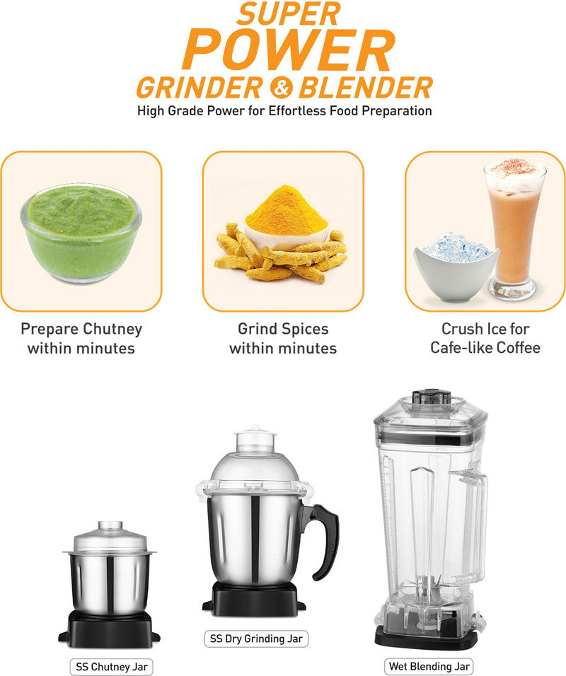 KENT 16083 1200 W Juicer Mixer Grinder