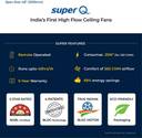 Superfan Super Q with 5 Year Warranty BLDC Motor with Remote 1200 mm Ceiling Fan (5 Star | Shadow Onyx | Pack of 1)