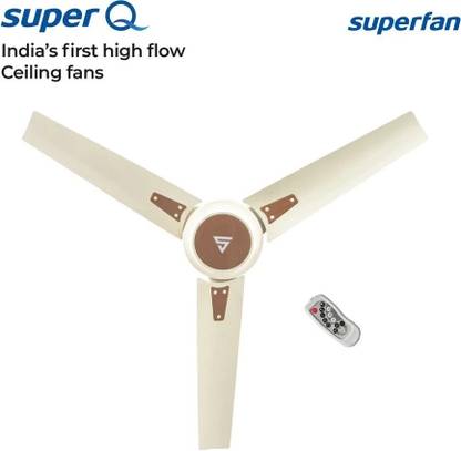 Superfan Super Q with 5 Year Warranty BLDC Motor with Remote 1200 mm Ceiling Fan (5 Star | Elegance Brown | Pack of 1)