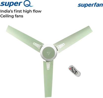 Superfan Super Q with 5 Year Warranty BLDC Motor with Remote 1200 mm Ceiling Fan (5 Star | Meadow Wind | Pack of 1)