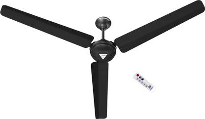 Superfan Super V1 1400 mm Carbon with 5 Year Warranty BLDC Motor with Remote 1400 mm Ceiling Fan (5 Star | Black | Pack of 1)