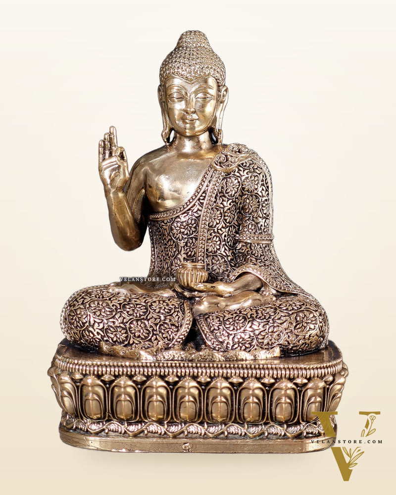Superfine Brass Blessing Buddha Statue – 6 inch