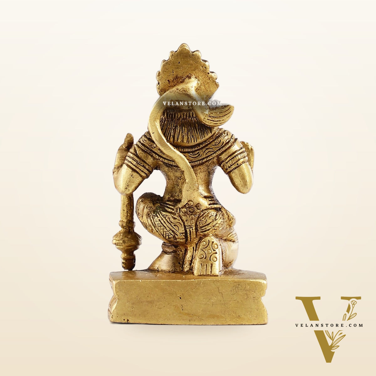 Superfine Brass Blessing Lord Hanuman Murti 4 inch