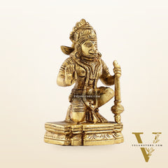 Superfine Brass Blessing Lord Hanuman Murti 4 inch