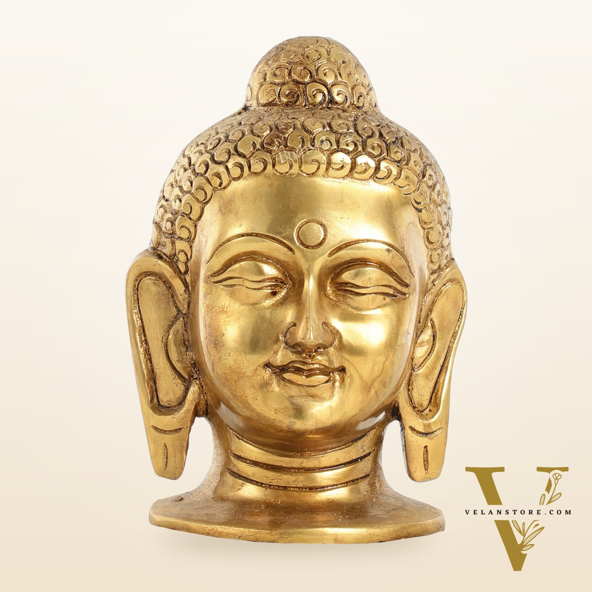 Superfine Brass Buddha Head - 4 Inch