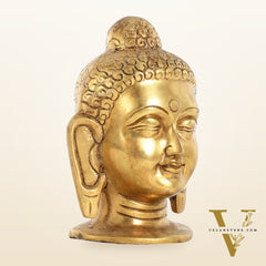 Superfine Brass Buddha Head - 4 Inch