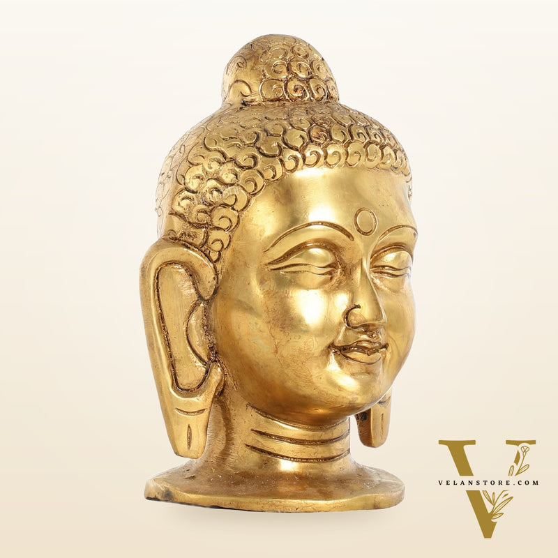Superfine Brass Buddha Head - 4 Inch