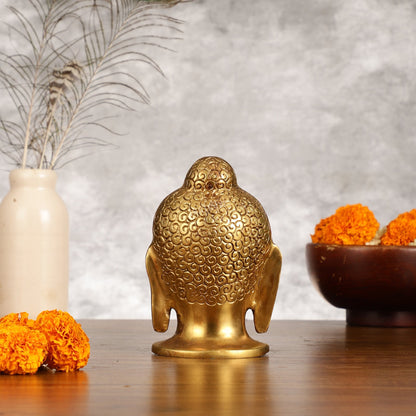 Superfine Brass Buddha Head - 4 Inch