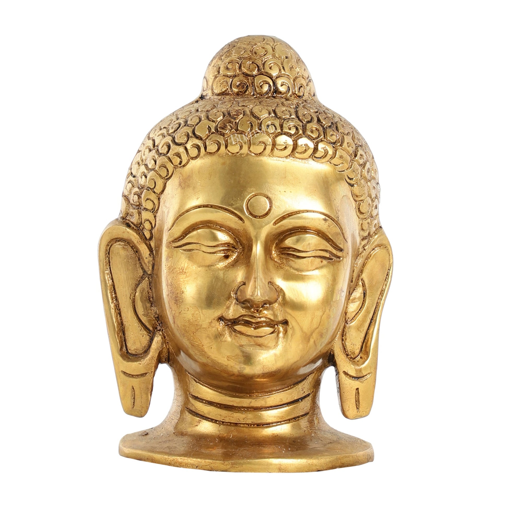 Superfine Brass Buddha Head - 4 Inch
