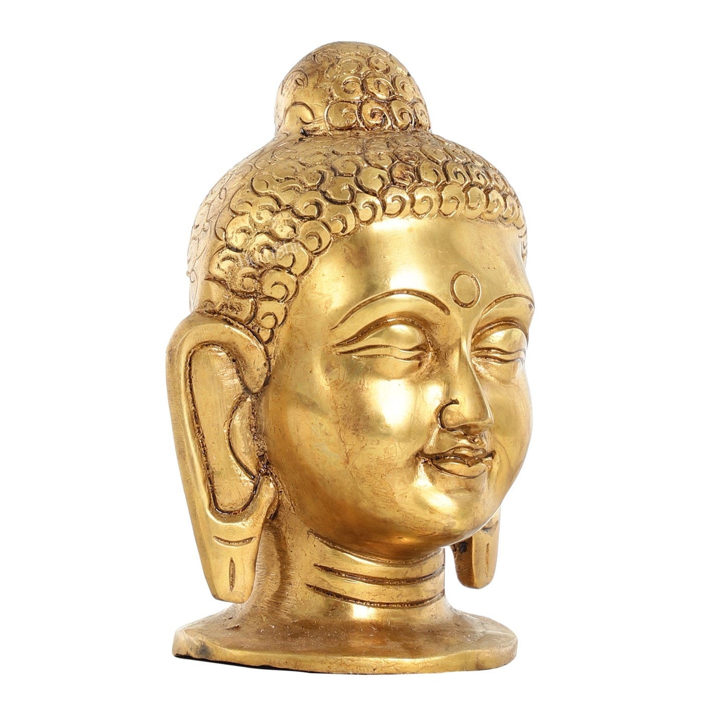 Superfine Brass Buddha Head - 4 Inch