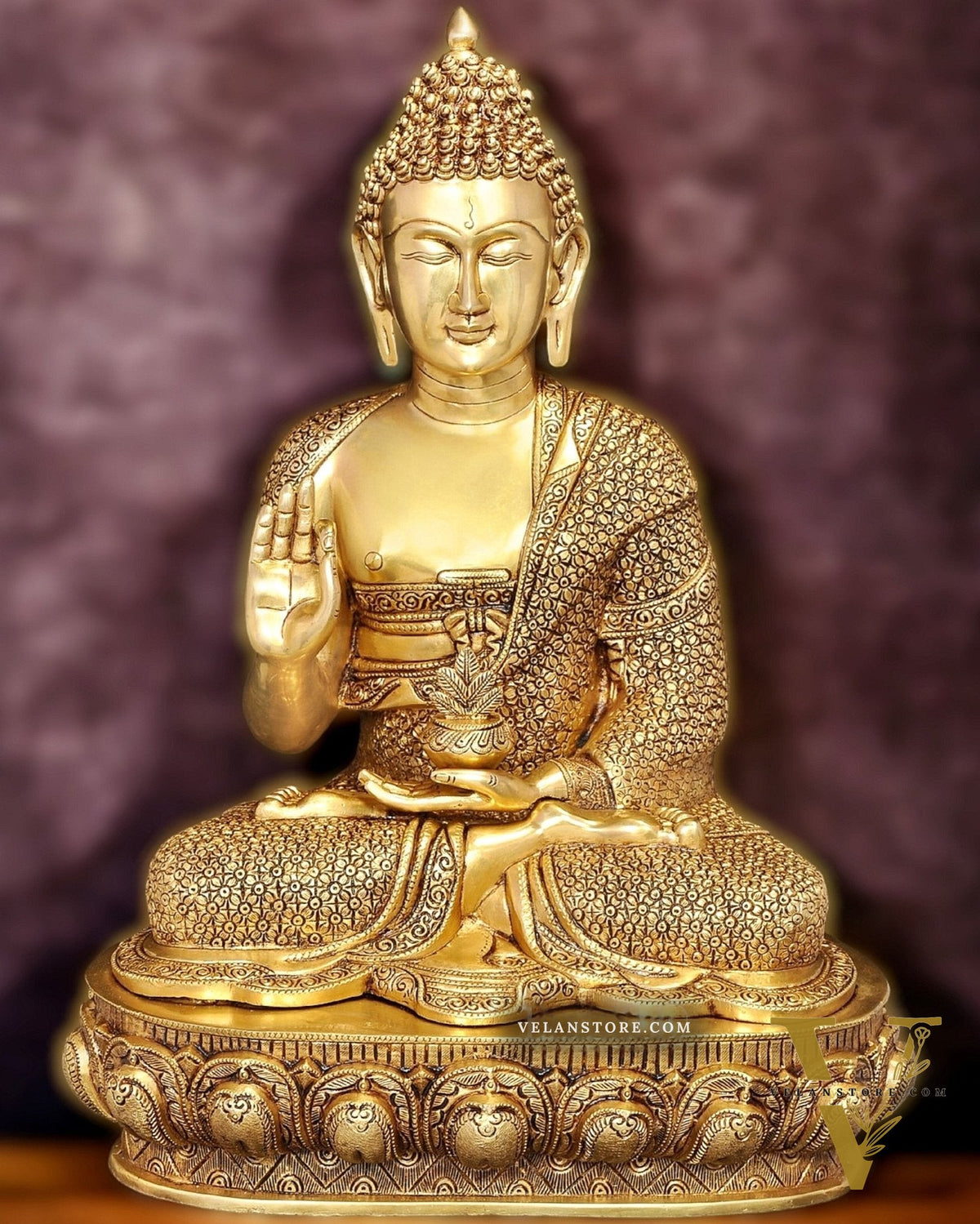 Superfine Brass Buddha Statue - 23 inch