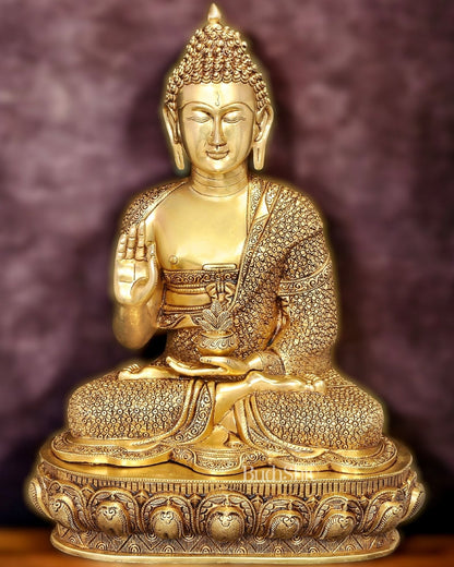 Superfine Brass Buddha Statue - 23 inch