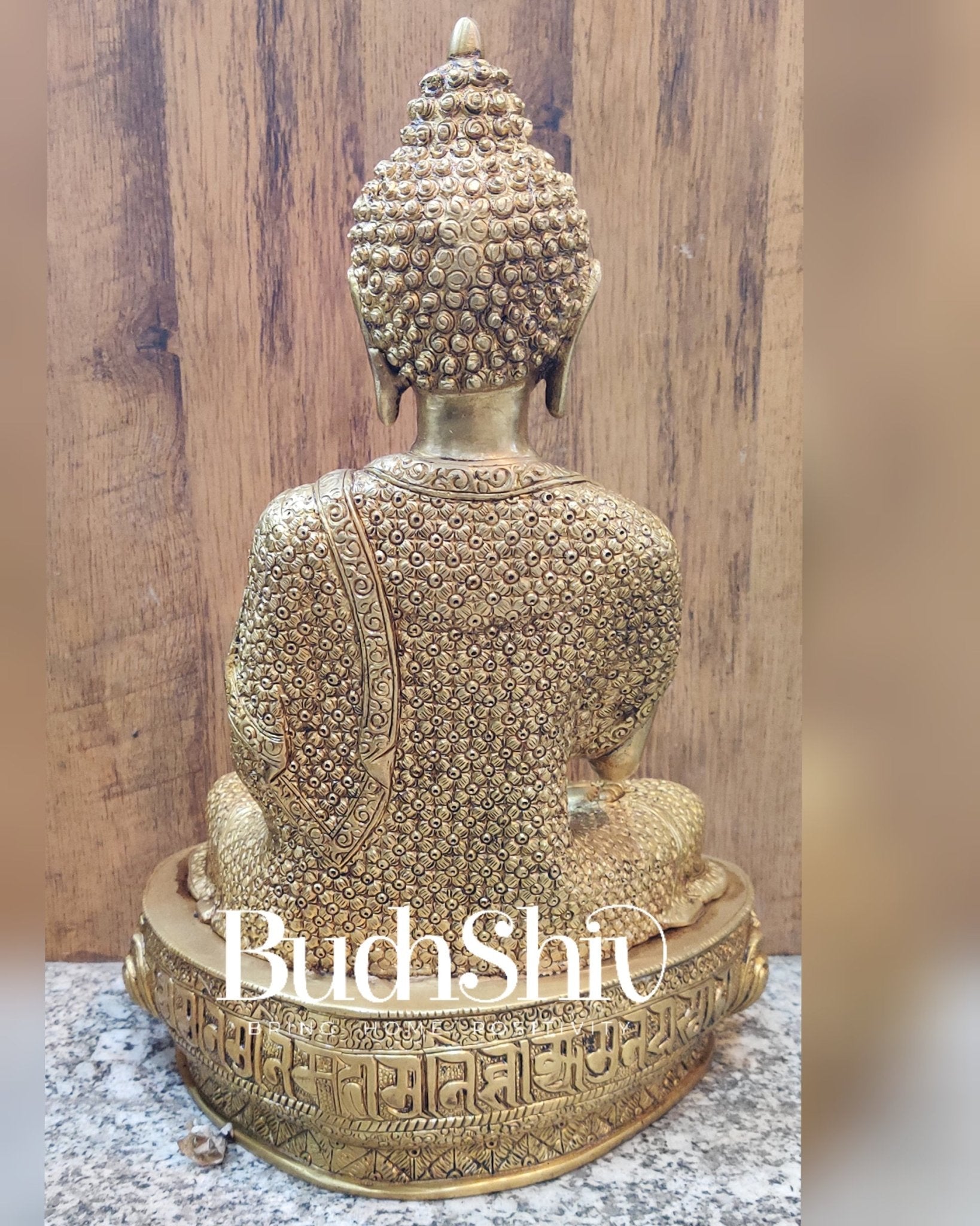 Superfine Brass Buddha Statue | Abhaya Mudra | 16 inches