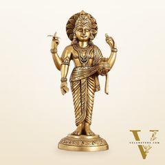 Superfine Brass Dhanvantari Statue - 12.5 Inch