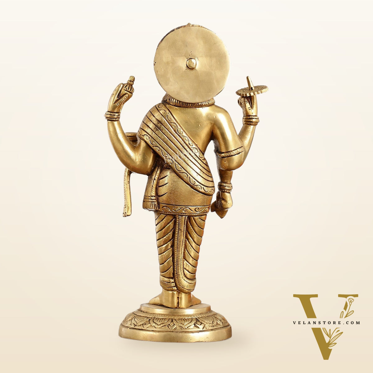 Superfine Brass Dhanvantari Statue - 12.5 Inch