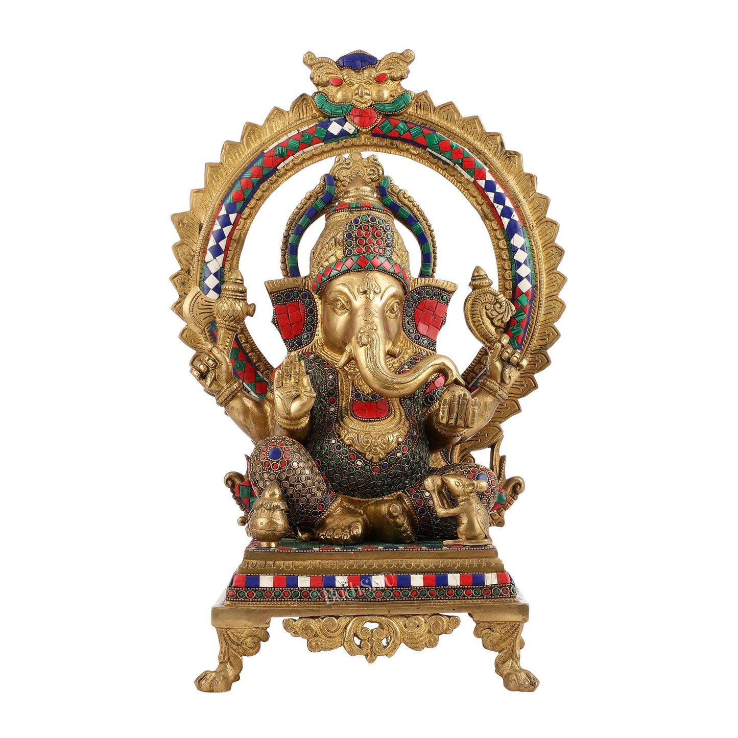 Superfine Brass Ganapathi Statue - 20x13x10 Inch